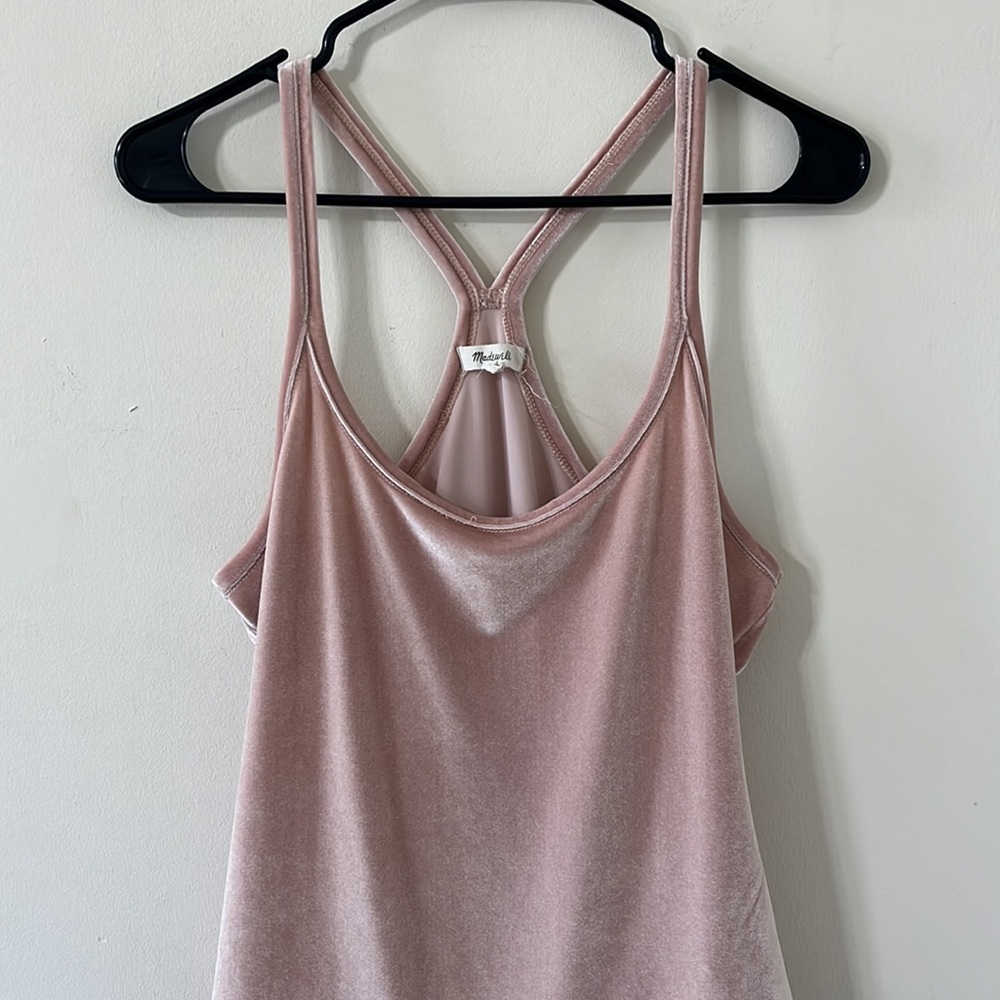 Madewell Velvet Racerback Bodysuit Size Large - Picture 4 of 13